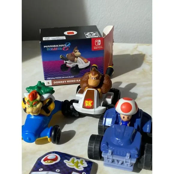 Mario Kart Deluxe 2024 McDonald’s Happy Meal Lot of 3 Cars
