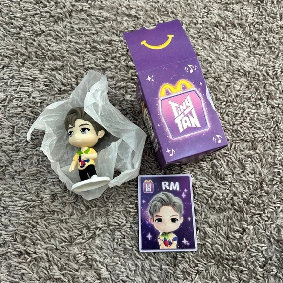 McDonalds Happy Meal TinyTAN BTS RM Figure with Box and Card 2024
