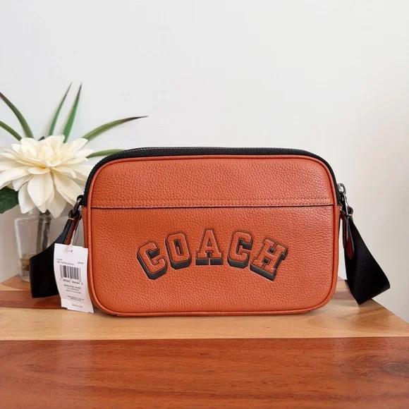 NWT Coach Graham Crossbody Bag With Varsity Motif‎