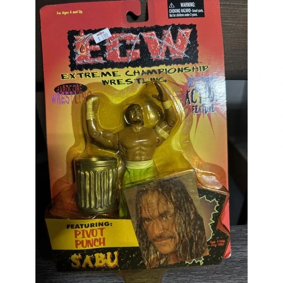 1999 Sabu ECW OSFTM Wrestling Figure‎ Pivot Punch Sealed