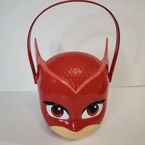 Cool Disney Jr PJ Masks Red Owlette Character Candy Bucket Basket Halloween