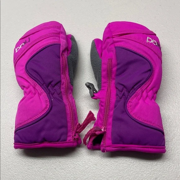 Head Outlast Pink & Purple Mittens XXS Kids With Interlocking Clip
