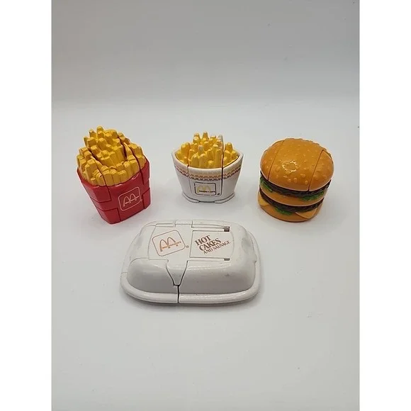 1988 1987 Vtg McDonald's Changeables Happy Meal Toy Transformer Set Lot 4 Robots