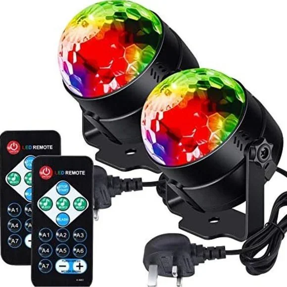 VSILE Disco Party Ball Lamp with Remote Control DJ Lighting 7 Modes for Children