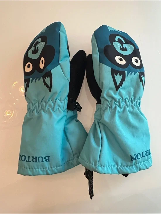 Burton Teal Blue Toddler Monster Mittens