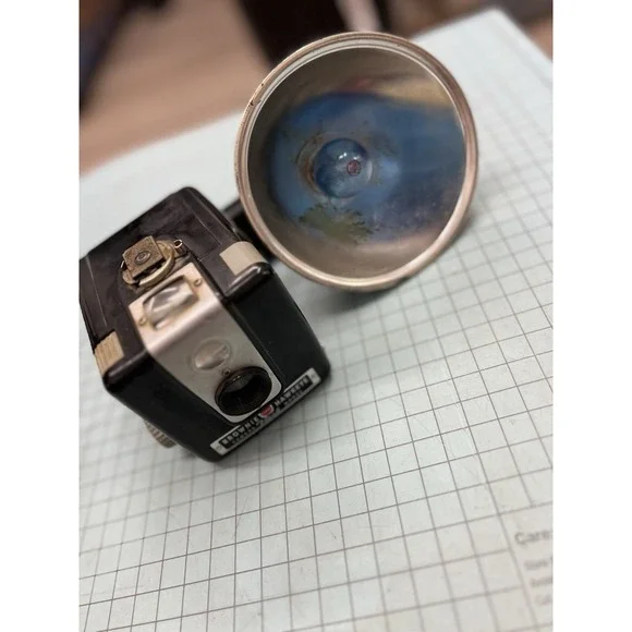 Vintage Kodak Brownie Hawkeye Camera Flash Model With Flash Bulb