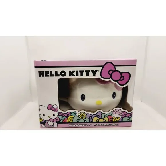 Hello Kitty 18‎ oz Ceramic Mug Hello Kitty Shaped Cup With Bow