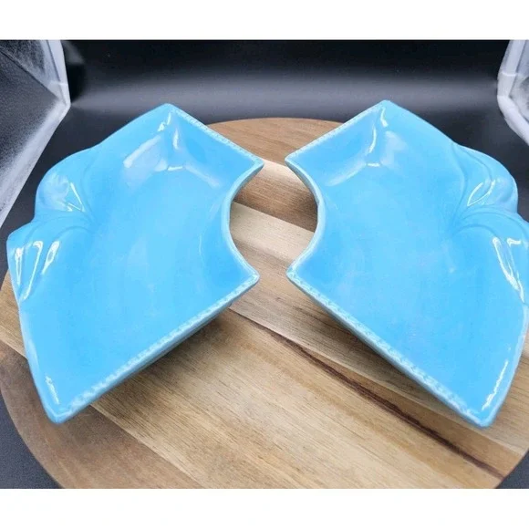 Set Of 2 Vintage California Pottery Lazy‎ Susan Serving Bowls #B273
