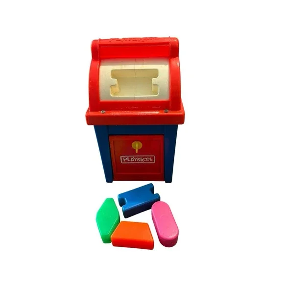 Vintage Playskool Mailbox Postal Station Shape‎ Sorter Toy