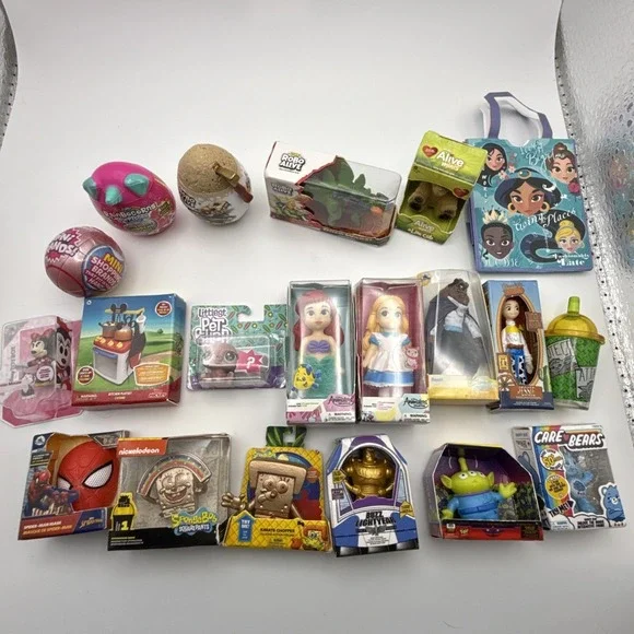 Zuru Toy Mini Brands Lot Of 20 LPS Disney Pixar 2 Gold SpongeBobs Dino Alive
