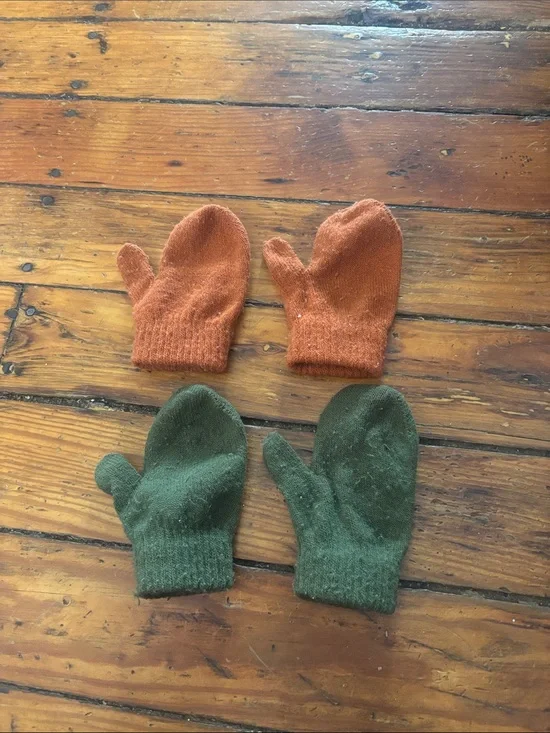 Mittens made by hand