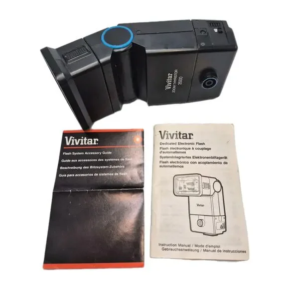 Vtg Vivitar Zoom Thyristor 3500 Dedicated Electronic Flash Owner Manual & Guide