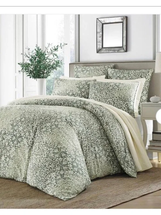 Green Pattern Duvet Cover Set