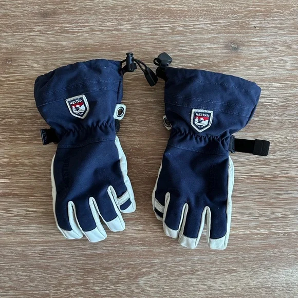 Hestra Army Leather Heli Ski Jr. Kids Ski Gloves