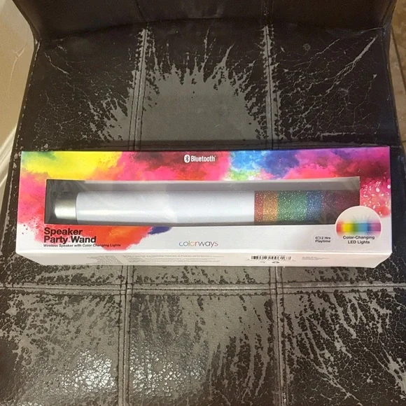 Colorways Bluetooth Speaker Party Wand with Color-Changing LED Lights - NIB