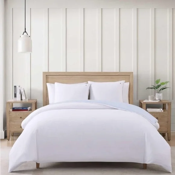 Tommy Hilfiger Micro Pique Reversible Duvet Cover Set White - King