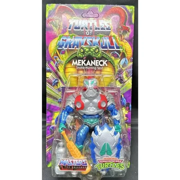 Masters of the Universe TMNT Origins Turtles of Grayskull Mekaneck Figure New