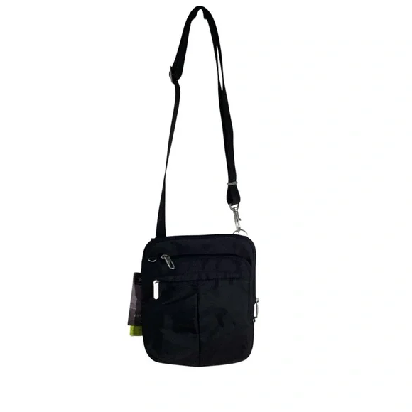 Travelin Black Crossbody Slim Bag