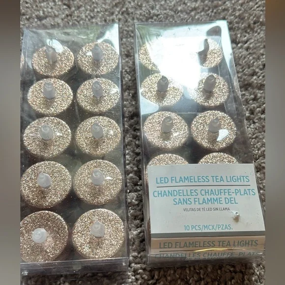 Gold LED Flameless Tea Lights