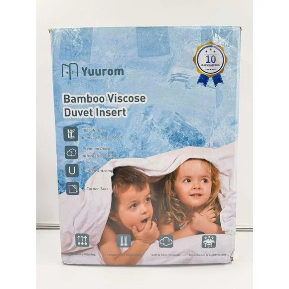 Yuurom Duvet Insert Queen Size Bamboo Viscose Shell Down Alternative‎ Filling