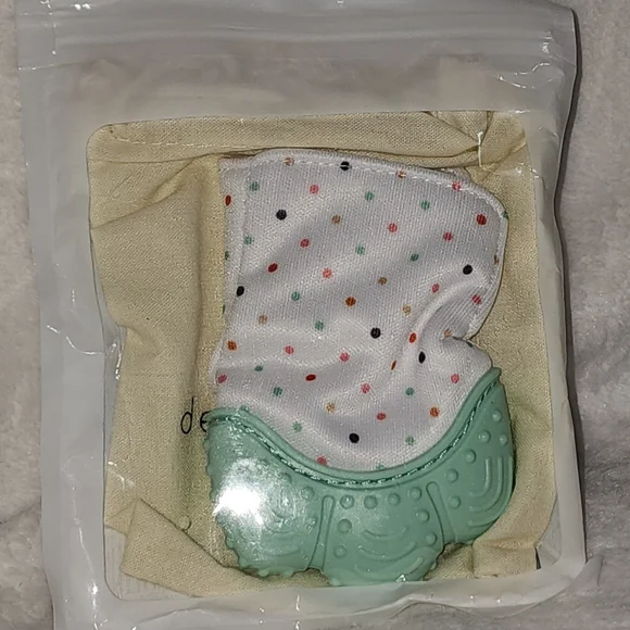 Polka Dot Teething Mitten for Babies