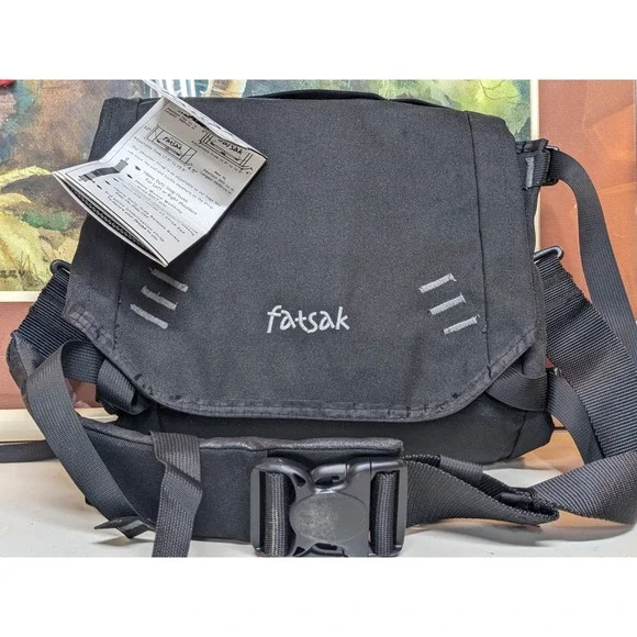 Fatsak Original Messenger Bag Black‎ 1000D Nylon Adjustable Laptop 17