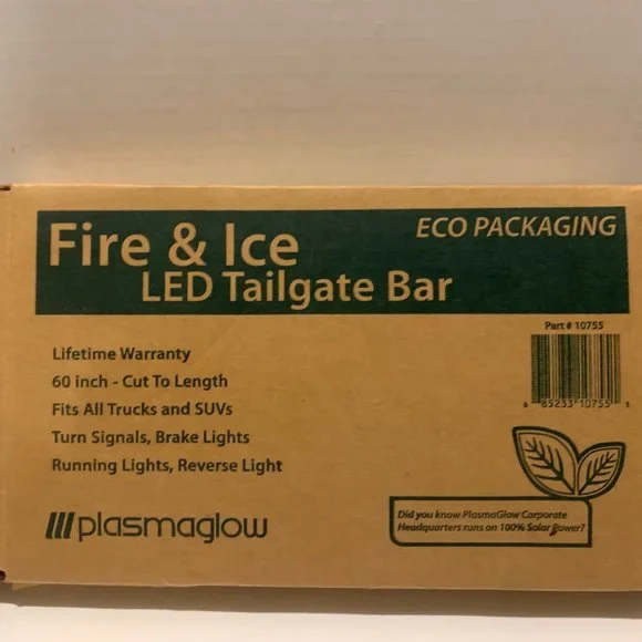 Fire & Ice LED tailgate Bar by Plasmaglow. 60 inch