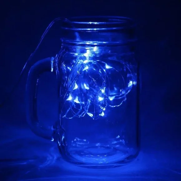 20 LED string Silver Copper Wire Fairy Lights Battery Powered Waterproof 2M USA
