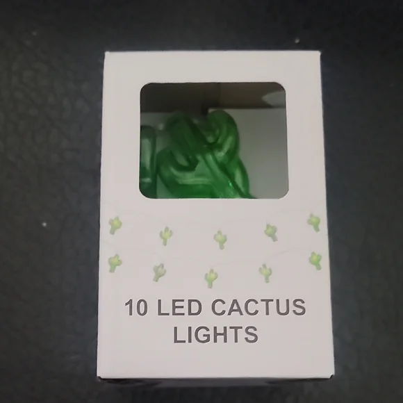 10 LED Green Cactus String Lights