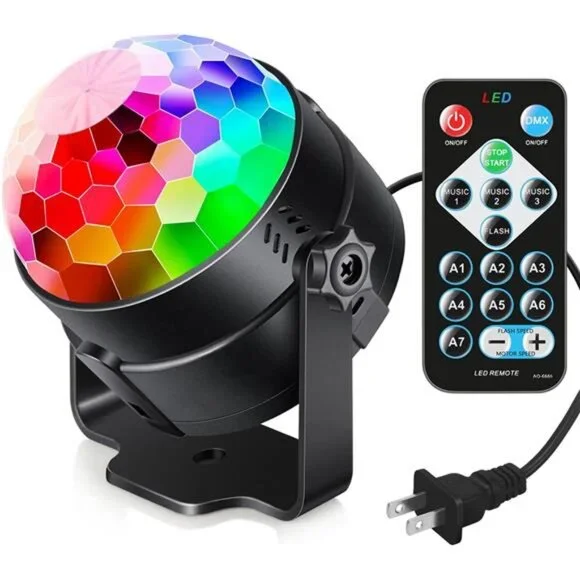 Sound Activated Party Lights with Remote DJ Lighting, Disco Ball Strobe Stage