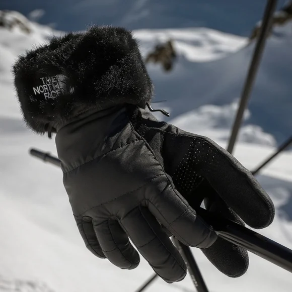 The North Face Kids’ Mossbud Black Gloves Small NEW