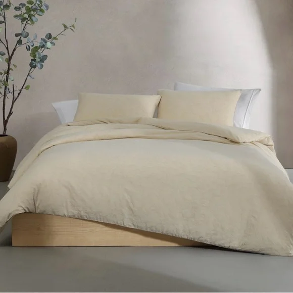 Calvin Klein Branching Leaves Cotton Duvet Cover Set Queen