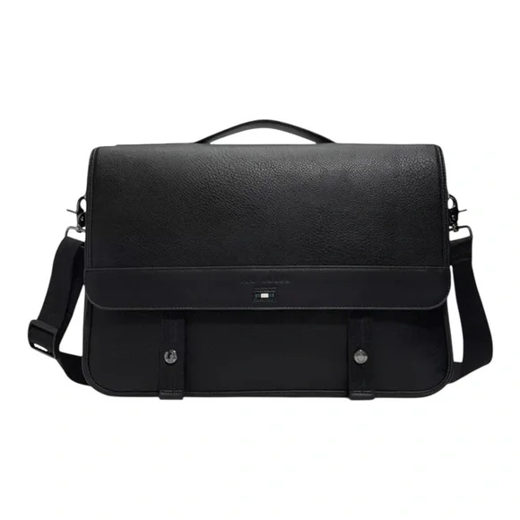Ted Baker Irvine Pebbled Magnetic Snap Messenger Bag