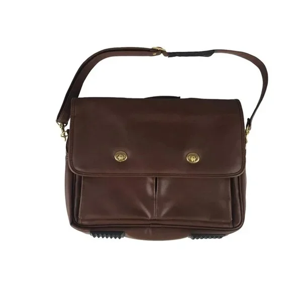 Winslow Unisex Adult Brown Leather Adjustable Shoulder Strap Messenger‎ Bag
