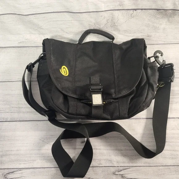 Timbuk2 Black Ballistic Nylon Messenger Bag Small Crossbody Commuter Travel