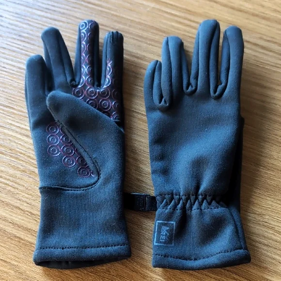 REI kids Black Touchscreen Gloves