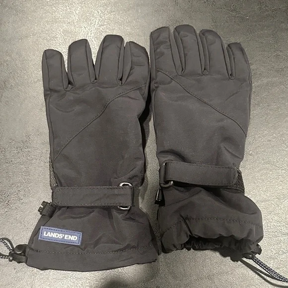 Lands' End Black Insulated Gloves