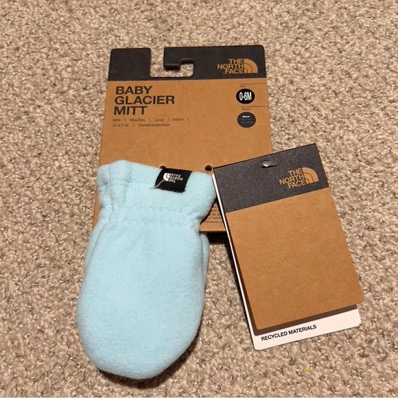 The North Face Baby Glacier Mitt Size 0-6 Months NWT