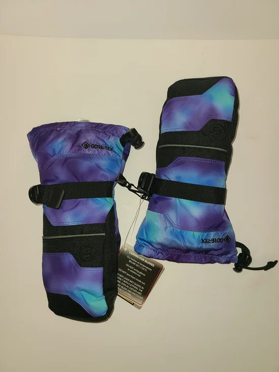 GORE-TEX Purple Blue Tie-Dye Ski Mittens