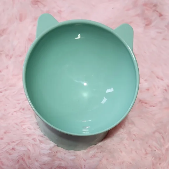 Mint Green Cat Ear Pet Bowl