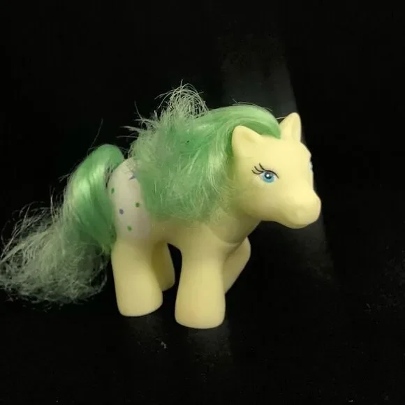 little pony baby pale yellow green hair action figure pony collectible 2.5 inch