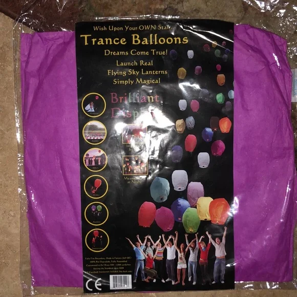 Trance Balloons pink flying sky lantern.