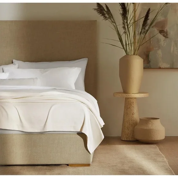 Boll & Branch Elysian Cotton Cashmere Duvet Set King/Cal King Cream/Pewter $594