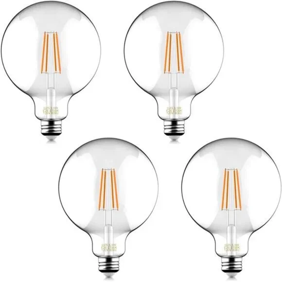 60W Equivalent Dimmable 5.5W Decorative Globe Vintage LED Edison Filament Bulbs