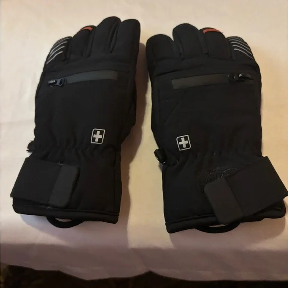 Swiss Tech Kids Black Winter Mittens