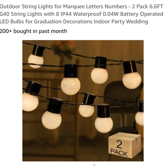 Set of 2 string lights