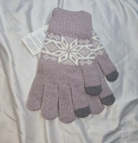 Lot of 2 NWT Girls Gloves Place & Time 1 Cozy Pink Pair 1 Pair of Texting Gloves