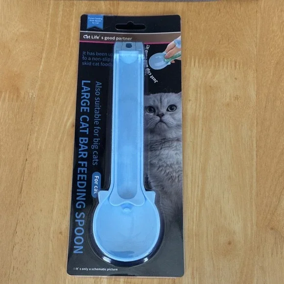 Cat Food Dispenser & Scoop Large Wide Spoon Blue🐱🐱