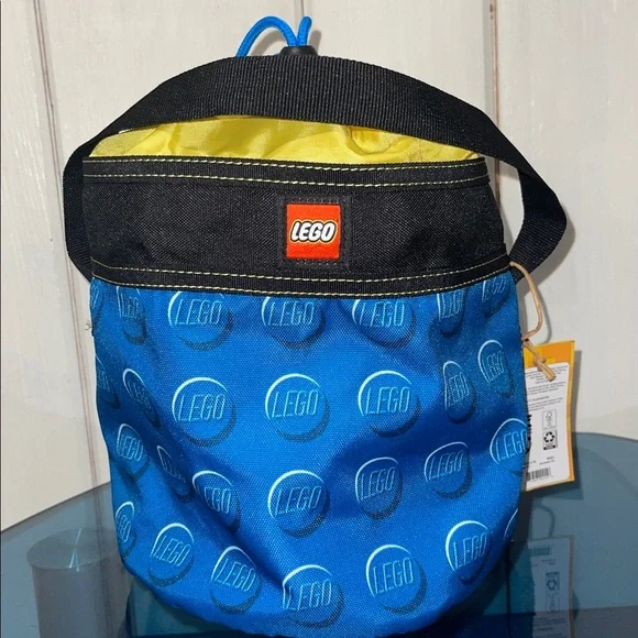 LEGO Building Bricks Travel Storage Cinch Bucket Carry Tote Toy Organizer NWT