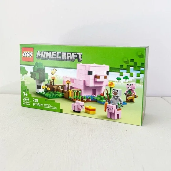 LEGO Minecraft The Baby Pig House 21268 Pink Building Set New